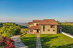 Luxury Stone House for sale in Piemonte Italy - Exclusive Stone House with infinity pool and  beautiful views